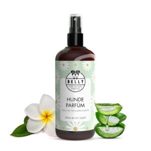 Belly Parfum für Hund & Welpe – 250ml – Frangipani-Aroma – Neutralisiert schlechte Gerüche – pH-Wert-ausgeglichen – Hundeparfüm – Parfüm für Hunde, Deodorant für Hunde, Welpenparfum