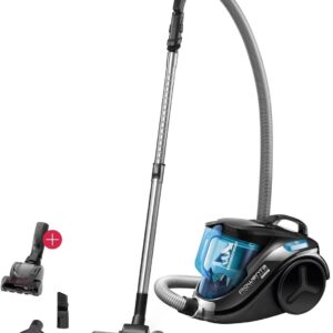 Rowenta beutelloser Staubsauger (sehr niedriger Stromverbrauch bei hoher Leistung 750 W, 1,5 L Staubvolumen, integriertes Zubehör, mit zusatz Turbo Bürste, Bodenstaubsauger ohne Beutel, Sparpack)