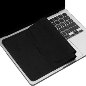Mikrofaser-Reinigungstuch, 33 cm (13 Zoll), mit Bildschirmtastatur-Abdruckschutz, Laptop-Tastaturschutz, kompatibel mit MacBook Pro/AIR 13 Zoll und MacBook Pro 14 Zoll, Schwarz, 2 Stück