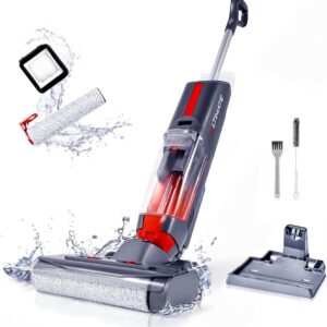 Atvel F16 Ultimate Smart kabelloser, Leichter Nass-Trocken-Staubsauger mit Dual-Tank Design und Mopp für Teppiche, Fliesen und Holzböden, LED-Anzeige, HEPA-12-Filter, Leistungsstark