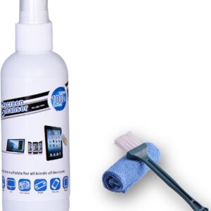 Screen Cleaner Set, Bildschirmreiniger, effektiv Bildschirmspuren und Fingerabdrücke wischen, und antistatisches Spray Wird für alle Displays, Tablets, Handys & Monitore, 100 ml