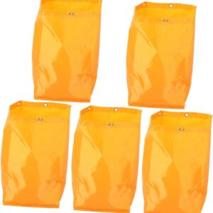 5St Saubere Autotasche reinigungswagen parkettreiniger leinensäcke kunststofftasche Die Abs taschentücher Ersatz-Hausmeistertaschen Putzbeutel für Haushälterinnen Segeltuch Yellow MUCKLILY