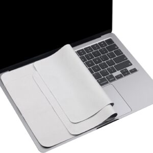 Mikrofaser-Reinigungstuch, 33 cm (13 Zoll), mit Bildschirmtastatur, Abdruckschutz für MacBook Pro/AIR 13 Zoll, 14 Zoll 2018–2024, Tastaturschutz, kompatibel MacBook Air 13 M3 M2 M1/MacBook Pro 14 (M4-