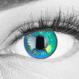 Farbige Hellblaue Kontaktlinsen Anime Türkis Circle Lenses Heroes Of Cosplay Stark Deckend Ohne Stärke mit gratis Linsenbehälter