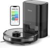 Tikom L9000 Plus Saugroboter mit Wischfunktion, Selbstentleerung, 60-Tage-Kapazität, Home-Mapping, Zeitplan, WLAN/App, 6000 Pa, 150Mins Max., LiDAR-Navigation Roboter Staubsauger für Haustiere, Hartb