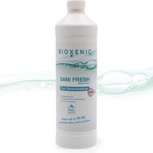 BIOXENIC – SANI FRESH | Animal Care: Hygiene + Geruchsentfernung rund ums Tier. Keime, Bakterien & Viren werden entfernt. Für Pfoten- und Ohrenreinigung, Katzen-WC, Hundekorb,…
