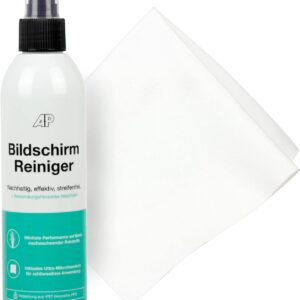 AP Bildschirmreiniger – Nachhaltiger Reiniger für Displays, Glas und Brillen, inkl. schlierenfreiem Mikrofasertuch (250 ml)