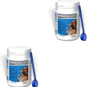 Orozyme Bucco-Fresh Plaque Off | Doppelpack | 2 x 40 g | Ergänzungsfuttermittel für Hunde und Katzen | Kann zur Unterstützung der Zahnpflege und Maulhygiene eingesetzt werden