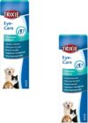 TRIXIE Eye-Care Tränenstein-Entferner | Doppelpack | 2 x 50 ml | Für Hunde, Katzen und andere Kleintiere | Kann dabei helfen schonend die Spuren tränender Tieraugen zu beseitigen