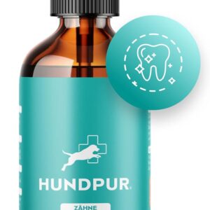 Hundpur Zähne 100 ml – Natürliches Dentalspray für Hunde – Für Gesunde Zähne & Zahnfleisch – Gegen Mundgeruch mit Minze & Eukalyptus – Made in Germany