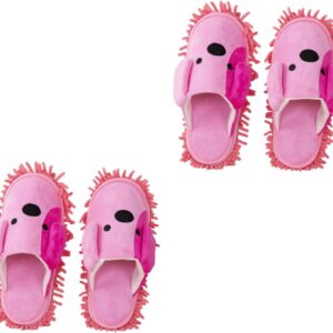 Cabilock 2 Paar Hausschuhe Mop-pantoffelbezüge Fußwischschuhe Stäubt Hauswischschuhe Staubtücher Zum Reinigen Pantoffel Reinigen Wischmop Für Den Boden Staubschuhe Sauber Baumwolle