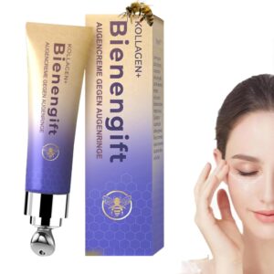 Kollagen Bienengift Augencreme,Bienengift Wake Up Augencreme, Anti-Aging augencreme Augenpflege gegen falten, augenringe, Tränensäcke und Schwellungen (1)