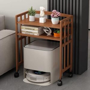 Saugroboter Ständer Staubsauger Roboter Halter 1/ 2/ 3/ 4 Etagen Roboter Staubsauger Aufbewahrungsregal, Höhenverstellbares Holzlagerregal Über Dem Kehrroboter, Extra Großes Smart Sweeper Kabinett(50x