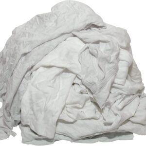 BOVE Putzlappen Trikot weiß 5 kg – allerbeste Qualität – aus T-Shirts und Laken – farbecht, weich, fusselarm, kratzfrei, stark absorbierend (8700500) – Putztücher – Putzlappen Werkstatt
