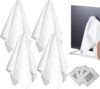 Selens Mikrofaser-Reinigungstücher, extra groß, 40,6 x 40,6 cm, Weiß, Mikrofaser-Reinigungstücher für TV, Auto-Navigator, VR, Computer, Elektronik, Brillen, Autofenster und mehr, 4 Stück