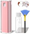 Bildschirmreiniger Spray 20ml mit Flüssigkeit & 20ml Nachfüllung – Tablet Screen Cleaner Spray – TV OLED Display Reiniger Auto (Rosa)