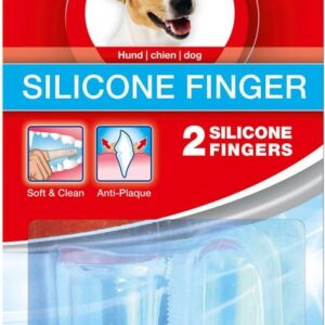 Bogadent bogar, Silicone Finger, Zahnbürste Hund, Hundezahnbürste mit Borsten- und Noppenstruktur, Fingerförmiger Zahnsteinentferner Hund, Hundezubehör für Hygiene und Gesundheit, 2 Stück