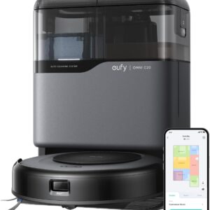 eufy Saugroboter Omni C20 mit All-in-One-Station,Auto-Entleerung, Auto-Wasch- und Trocknungsfunktion, 7.000Pa, 8,5cm Ultraflaches Design, Staubsauger Roboter mit Wischfunktion,Kindersicherung