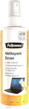 Fellowes Bildschirmreiniger, Reinigungsspray für TFT, LCD, CRT Monitore, Bildschirmfilter, Scanner, Laptopbildschirm und Tablet, antistatisch, 500+ Anwendungen, Inhalt: 250 ml