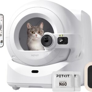 PETKIT Purobot Ultra Selbstreinigende Katzentoilette, Katzenklo Selbstreinigend mit 1080P HD-Kamera,Intelligente Reinigung, Kapazität 70L, Überwachung der Gesundheit AI, Ultra Leise und Sicher