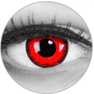 Farbige rote Vampir Volturi Kontaktlinsen Color Fun Contact Lenses Red Lunatic Topqualität zu Fasching, Karneval und Halloween gratis Linsenbehälter ohne Stärke