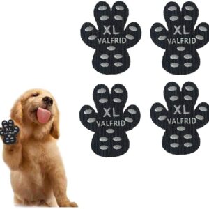 VALFRID Anti-Rutsch Pfotenschutz für Hunde 24 Stücke,Selbstklebende Silikon-Gel Beständig rutschfest Traktion Hund Schuhe Hundeschuhe Hundesocken Ersetzen XL