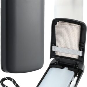 AHABIPERS Bildschirmreiniger Tragbar Set, Display Reiniger Spray mit 1 Mikrofasertuch, 1 Ohrstöpsel-Reinigungsstift, 2X19ml Reiniger, Screen Cleaner für Handy, Brillen, Laptop, PC, Kamera – Schwarz