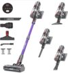 aujun J10 Akku Staubsauger 48000Pa/580W/70Mins, Staubsauger Kabellos Super Leise, Akkustaubsaguer mit Smart Display, Anti-Tangle-Bürste, Stabstaubsauger für Teppich/Hartböden/Tierhaare