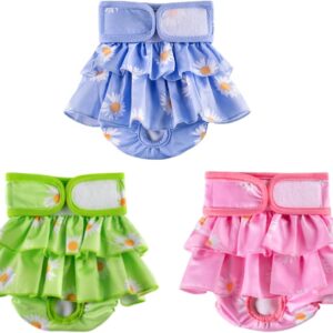 BePetMia Waschbare Windeln für Hunde, Wiederverwendbare Hundewindeln, Umweltfreundliche Damenbinden Höschen, Hygiene-Unterhose für Hunde in Hitze (XL: 60-82cm, 3-Packs)