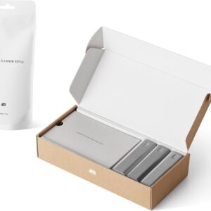 am Bildschirmreiniger Set 3er Pack 200 ml Nachfüllung – Screen Cleaner All-in-One Display Reiniger für Auto, Smartphone, Tablets – Handy Reinigungsset mit Bildschirm Reinigungstüchern und Spray – Grau