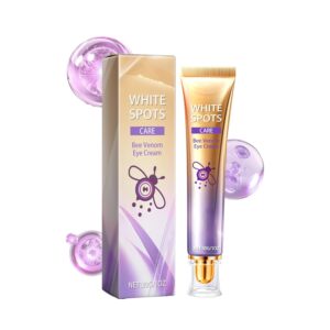 Bienengift Augencreme für weiße Flecken und Milien, Anti-Falten Augenpflege Creme mit Bienengift, Straffendes Feuchtigkeitspflege Augen Creme gegen Augenringe, Falten und Feine Linien 30g (1PC)