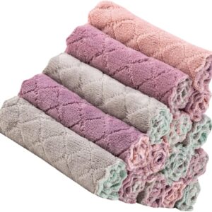 Holibanna Geschirrtücher Doppelseitige Hochabsorbierende Wischlappen Aus Mikrofaser Für Effektive Küchenreinigung Fusselfrei Und Wiederverwendbar