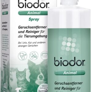 Biodor Animal Spray 750ml – Geruchsneutralisierer, Geruchsentferner & Reiniger für die Tierumgebung – Enzymreiniger Urin, Kot & anderen strengen Gerüchen – Hundeurin, Katzenurin Geruchsentferner