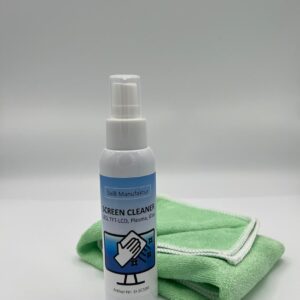 Bildschirmreiniger, Screen Cleaner, Display Reiniger 2 x 100 ml. inkl. Mikrofasertuch | Für Smartphone, Laptop, Tablet, TV, LCD/TFT, LED, OLED, Monitore, Kein Verschmieren