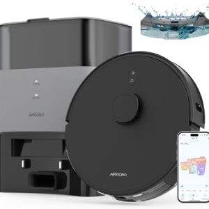 FIXR Saugroboter mit Wischfunktion und Absaugstation, 3.5L Staubsauger Roboter, LiDAR Navigation, 180Min Laufzeit Roboterstaubsauger für Teppich und Tierhaare, App/Alexa/Fernsteuerung Steuerung