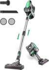 Vactidy Blitz V8 Akku Staubsauger Kabellos, 25KPa Kabelloser Staubsauger Mit abnehmbarem Akku, Akkustaubsauger bis zu 35min Laufzeit, Staubsauger Tierhaare für Hartholzböden, Grün