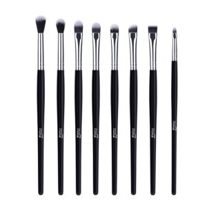 MSQ 8pcs Lidschatten Make-Up Pinsel Set Kosmetik zum Auftragen von Augen Makeup Lidschattenpinsel Set – Premium Auge Schminkpinsel Set – Super Geschenkidee Schwarz