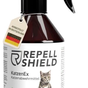 RepellShield Natürliches Katzenabwehrspray – 250ml – Katzenschreck Spray zum Katzen vertreiben & Anti Kratz Spray Katzen, Fernhaltespray Katzen, Katzenabwehr Garten – Ohne Flecken & Rückstände