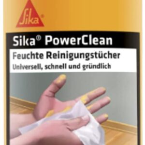 Sika – feuchte Reinigungstücher – Sika PowerClean Weiß – ideal für die Werkstatt – saubere Hände ohne Waschen – Spenderbox mit 100 Tüchern