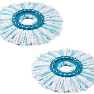 WinGluge 2 Stück Ersatzkopf Kompatibel mit Leifheit Clean Twist Disc Mop Systèmes, Moppkopf Ersatz Mikrofaser, Wischmopp Bodenwischer Ersatzteile Sehr Saugfähiger, für Empfindliche Böden,Hartböden