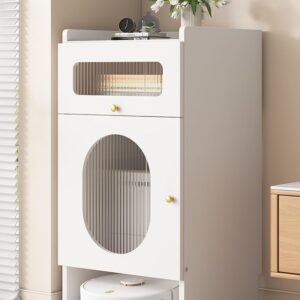 Saugroboter Ständer Staubsauger Roboter Halter Versteckter Roboter Staubsaugerschrank Aus Holz Mit Rädern, Wohnzimmer Schlafzimmer Büro Balkon Schlafsaal Eck Beistelltische/ Nachttisch Mit Aufbewahrun