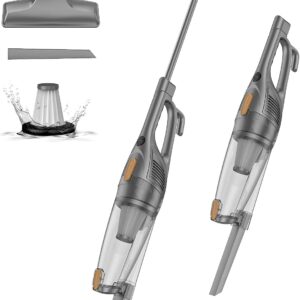 Redkey P5 400W Staubsauger mit Kabel, 14KPa Stielstaubsauger mit Kabel, 2-in-1 Staubsauger mit 4M Kabellänge, 1200ml Handstaubsauger mit Kabel, Tierhaar staubsauger für Hartböden, Schwarz