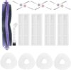 BUXEBUX 16 Stück Ersatzteile für Narwal Freo Roboter-Staubsauger-Ersatzzubehör-Set, 1 Hauptrollbürste, 4 Hepa-Filter, 4 Wischpads, 6 Seitenbürsten, 1 Reinigungswerkzeug.
