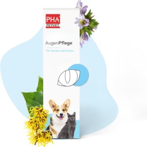 PHA AugenPflege Tropfen für Hunde & Katzen – Sanfte Reinigung & Pflege empfindlicher Augen, gegen Verkrustungen, Kratzen, Tränenstein & Reizungen