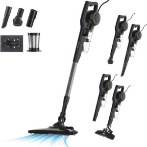 Taurus Homeland Endless – 3-in-1 Staubsauger mit Zyklon | Handstaubsauger | Staubsauger | Stielstaubsauger | 6 m Kabel | 600 W | Aufsatz für alle Oberflächen geeignet | Schwarz