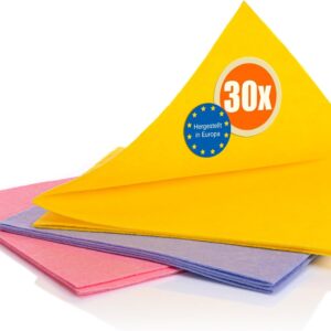 BigDean 30x Jumbo Allzwecktücher Farbig 40×38 cm (LxB) für Küche & Haushalt – Geschirrtücher wiederverwendbar & waschbar–strapazierfähige & extrem saugfähige Putzlappen Made in Europa