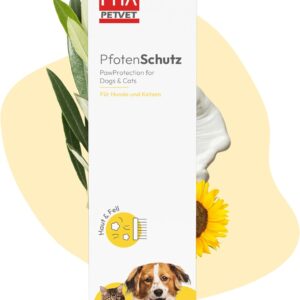 PHA PfotenSchutz für Hund & Katze, sanfte Pflege der Pfoten und Ballen, Schutz vor äußeren Einflüssen (Hitze, Schnee, Streusalz), Salbe, Creme 125 ml