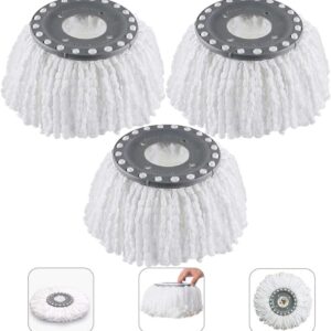 LYTIVAGEN 3 Stück Mop Ersatzköpfe Ersatzkopf Disc Mop aus saugfähiger Microfaser, Ersatzmop mit hoher Sauberkeit Ersatzkopf Wischmop