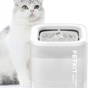 PETKIT CYBERTAIL Katzen Trinkbrunnen, Hundewasserspender, 1,85L Katzen Hunde Wasserbrunnen, Intelligentes LED-Licht, 25dB Extrem Leiser,Schnurgebundener Wasserspender, Schnurlose Wasserpumpe