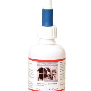 Alfavet HexoCare Zahnpflegegel 50 ml, für Hund, Katze, Nager, gegen Zahnstein und Zahnfleischentzündung, mit Chlorhexidin und Tris-EDTA und Katzenminze